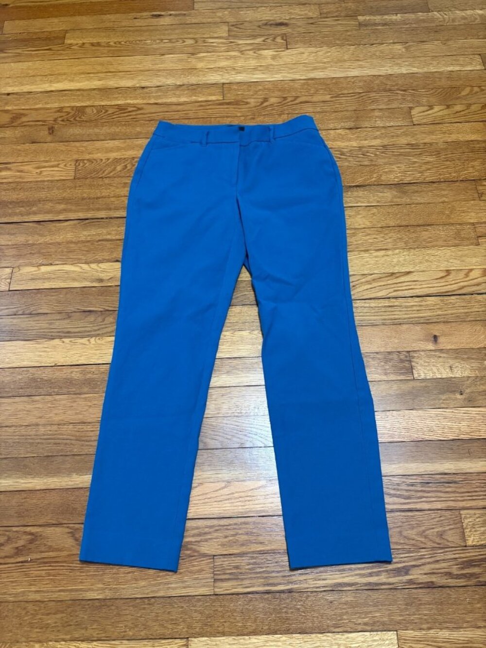 White House Black Market Womens Slim Ankle Pants Casual Office Sz 4L 4 LONG Blue